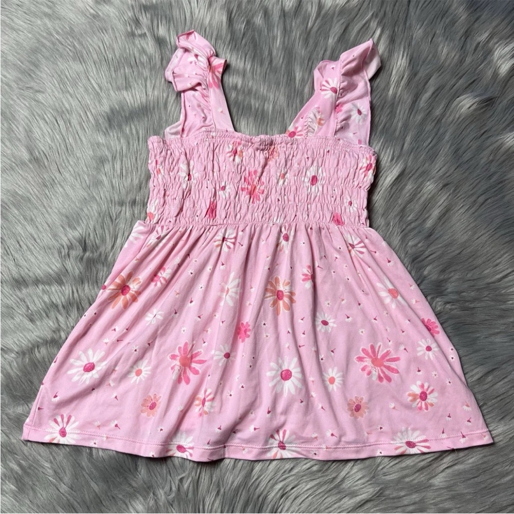Btween Pink Floral Smocked Girls Tank Top Size 10/12